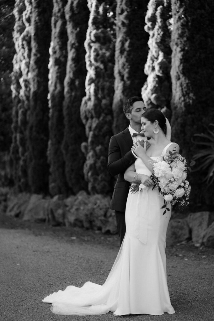 bride wearing trish peng gown at markovina estate wedding in auckland